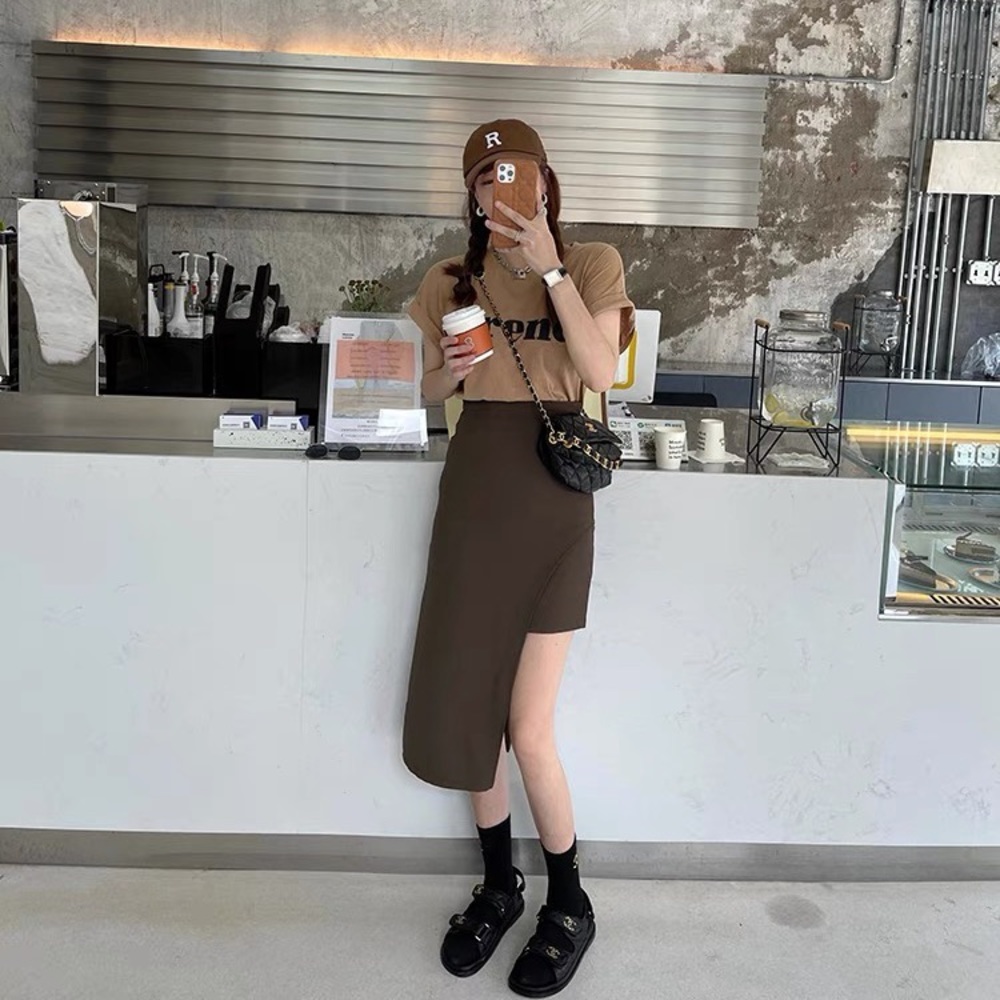 Korean asymmetrical skirt